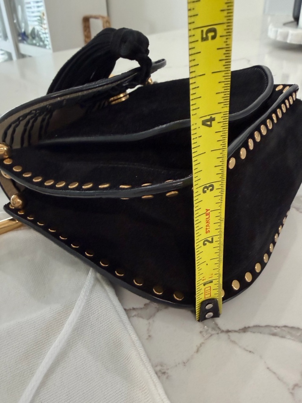 Chloe hudson Crossbody Bag suede with Gold accents black - Picture 9 of 14